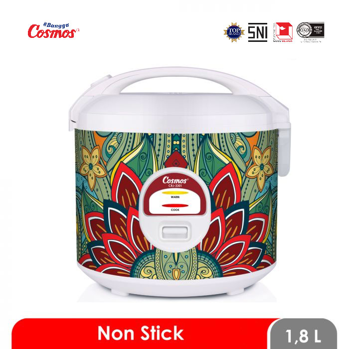 Cosmos Rice Cooker Non Stick 1,8 L - CRJ-3301N | CRJ3301